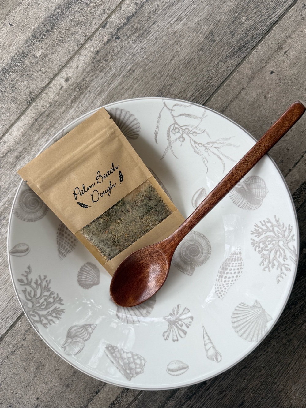 Certified International nautical seashell beach 9.25 inch spoon & herb packet